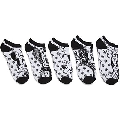 Disney klassische kurze Damensocken, 5er-Pack, Schwarz Weiß Multi, 42-44.5 EU Disney klassische kurze Damensocken, 5er-Pack, Schwarz Weiß Multi, 42-44.5 EU