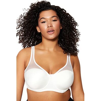 TRENDYOL Damen Women Balcony Bra Balconette Knit Plus Size BH, Durchsichtig, Ecru, 85 TRENDYOL Damen Women Balcony Bra Balconette Knit Plus Size BH, Durchsichtig, Ecru, 85
