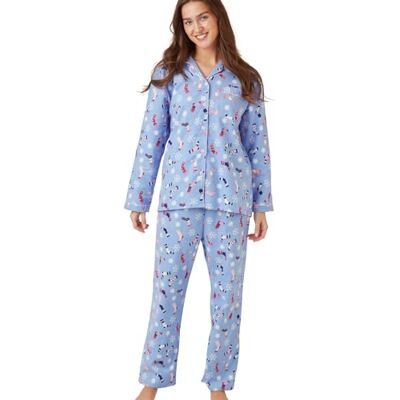 Indigo Sky Luella Damen-Pyjama, 100% gebürstete Baumwolle, Wincyette, Blaue Socken, 20-22 Indigo Sky Luella Damen-Pyjama, 100% gebürstete Baumwolle, Wincyette, Blaue Socken, 20-22