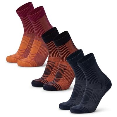 DANISH ENDURANCE Leichte Merinowolle Wandersocken, Atmungsaktiv, 3 & 5 Paar Leichte Merino Funktionssocken, Arbeitssocken, Atmungsaktiv & Gepolstert, für Sommerwanderungen & Outdoor-Aktivitäten, Unisex DANISH ENDURANCE Leichte Merinowolle Wandersocken, Atmungsaktiv, 3 & 5 Paar Leichte Merino Funktionssocken, Arbeitssocken, Atmungsaktiv & Gepolstert, für Sommerwanderungen & Outdoor-Aktivitäten, Unisex