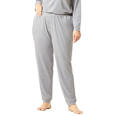 HUE Damen French Terry Lounge Einzelteile Pyjamahose, Medium Grey Heather – Jogginghose mit Taschen, 3X HUE Damen French Terry Lounge Einzelteile Pyjamahose, Medium Grey Heather – Jogginghose mit Taschen, 3X