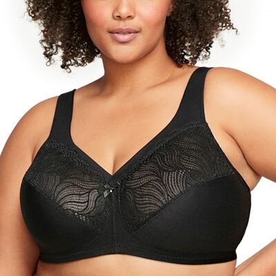 Glamorise Damen MagicLift Natürlicher Stütz-BH Ohne Bügel #1010 Full Coverage Bra (1er Pack) Glamorise Damen MagicLift Natürlicher Stütz-BH Ohne Bügel #1010 Full Coverage Bra (1er Pack)