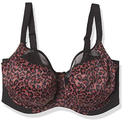 Goddess Damen Kayla Bügel BH mit voller Abdeckung, Durchsichtig, Leopardenmuster/dunkel, 90O Goddess Damen Kayla Bügel BH mit voller Abdeckung, Durchsichtig, Leopardenmuster/dunkel, 90O
