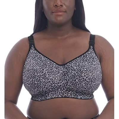 Goddess Damen Plus-Size Celeste Soft Cup Full Coverage Wireless Comfort Bra BH mit voller Abdeckung, Grau/Leopardenmuster, 115G Goddess Damen Plus-Size Celeste Soft Cup Full Coverage Wireless Comfort Bra BH mit voller Abdeckung, Grau/Leopardenmuster, 115G