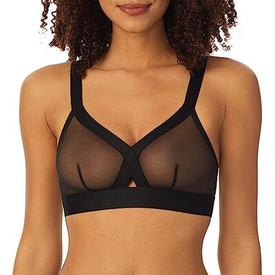 DKNY Intimates Damen Sheers Wirefree Softcup Bügelloser BH, Schwarz (Black Bp), Small DKNY Intimates Damen Sheers Wirefree Softcup Bügelloser BH, Schwarz (Black Bp), Small