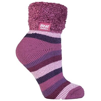 HEAT HOLDERS Damen 1 Paar SockShop Wärme Halter 2.3 TOG Thermal Lounge Socken Gedämpfte rosa Streifen 4-8 HEAT HOLDERS Damen 1 Paar SockShop Wärme Halter 2.3 TOG Thermal Lounge Socken Gedämpfte rosa Streifen 4-8