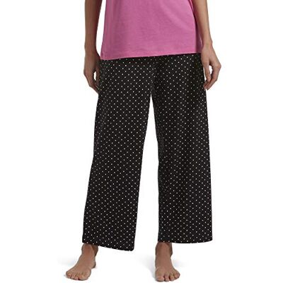 HUE Damen Sleepwell Basic Bedruckte Strick-Pyjamahose, Hergestellt mit Temperaturregulierender Technologie Klassische Hose, Schwarz – Rio Dot, S HUE Damen Sleepwell Basic Bedruckte Strick-Pyjamahose, Hergestellt mit Temperaturregulierender Technologie Klassische Hose, Schwarz – Rio Dot, S