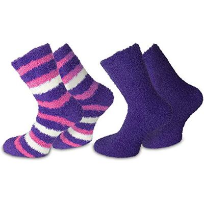 normani 2 Paar Kuschelsocken / Bettsocken / Socken Stripe geringelt mit Elasthan normani 2 Paar Kuschelsocken / Bettsocken / Socken Stripe geringelt mit Elasthan
