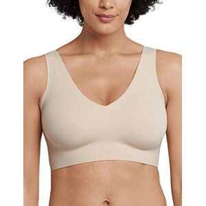 Schiesser Damen Bustier Mit Herausnehmbaren Pads Invisible Soft Sport-BH, Sand_170364, 40 EU