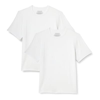 Amazon Herren Superweiches, Kurzärmliges Unterhemd Aus Leichtem Modal, 2er-Pack, Weiß, XL Amazon Herren Superweiches, Kurzärmliges Unterhemd Aus Leichtem Modal, 2er-Pack, Weiß, XL
