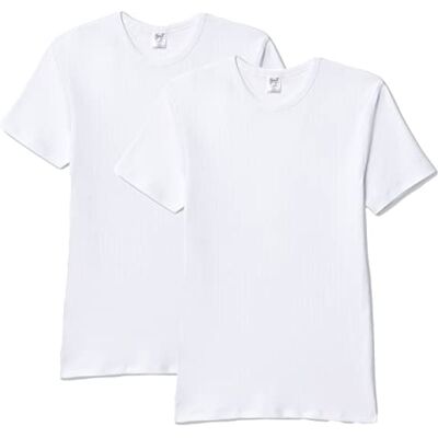 Abanderado Herren Pack De 2 Camisetas Térmicas Manga Corta Cuello Redondo Thermal Basisschicht Oben, Weiß, X-Large Abanderado Herren Pack De 2 Camisetas Térmicas Manga Corta Cuello Redondo Thermal Basisschicht Oben, Weiß, X-Large
