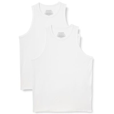 Amazon Herren Superweiches Ärmelloses Unterhemd Aus Leichtem Modal, 2er-Pack, Weiß, M Amazon Herren Superweiches Ärmelloses Unterhemd Aus Leichtem Modal, 2er-Pack, Weiß, M