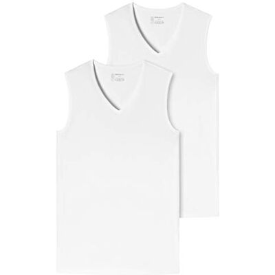 Schiesser Herren 95/5 Organic Cotton Unterhemd Mit Breiten Träger V-Neck Unterwäsche, Weiß, M EU Schiesser Herren 95/5 Organic Cotton Unterhemd Mit Breiten Träger V-Neck Unterwäsche, Weiß, M EU