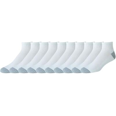 Amazon Herren Sneaker Socken aus Baumwolle, Halb Gepolstert, 10er-Pack, Weiß, 38.5-46 Amazon Herren Sneaker Socken aus Baumwolle, Halb Gepolstert, 10er-Pack, Weiß, 38.5-46