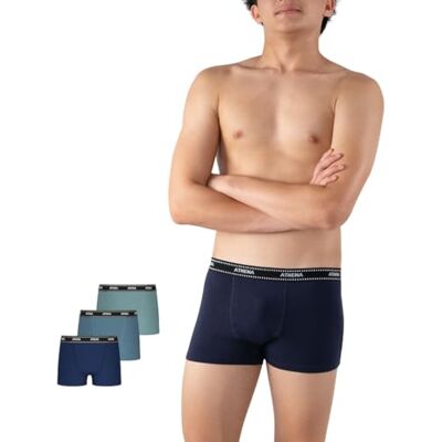 Athena Herren My Petits Prix Lc08 Unterwäsche, Schlichtes Marineblau — Schlichtes Blaugrau — Schlichtes Grün/Grau/Umrandet Noire, 10 Jahre EU Athena Herren My Petits Prix Lc08 Unterwäsche, Schlichtes Marineblau — Schlichtes Blaugrau — Schlichtes Grün/Grau/Umrandet Noire, 10 Jahre EU