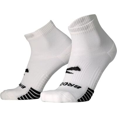 Brooks Unisex Ghost Lite Quarter 2-pack Socks, Weiss/opulenter Garten, 35 EU Brooks Unisex Ghost Lite Quarter 2-pack Socks, Weiss/opulenter Garten, 35 EU