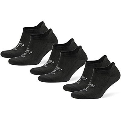 Balega Komfort, No-Show-Athletic Laufsocken für Damen und Herren, 3er-Pack, Schwarz, Small Balega Komfort, No-Show-Athletic Laufsocken für Damen und Herren, 3er-Pack, Schwarz, Small