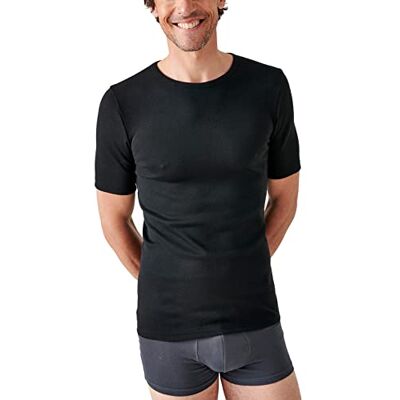Damart Herren Kurzarm-Shirt, Wärmegrad Medium 3 Thermounterwäsche-Oberteil, Schwarz (Schwarz), L Damart Herren Kurzarm-Shirt, Wärmegrad Medium 3 Thermounterwäsche-Oberteil, Schwarz (Schwarz), L