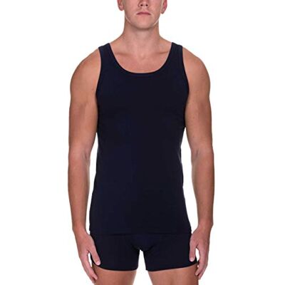 bruno banani Herren Sportshirt Infinity Unterhemd, per Pack Blau (Dunkelblau 090), Large (Herstellergröße: L) bruno banani Herren Sportshirt Infinity Unterhemd, per Pack Blau (Dunkelblau 090), Large (Herstellergröße: L)