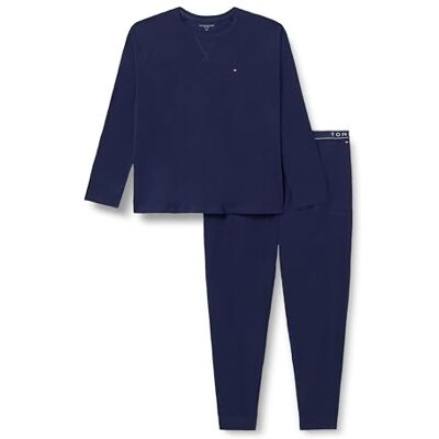 Tommy Hilfiger BT-LS-Trikot, Herren-Pyjama-Set, um0UM03723, Blau, Größe XXL, Blau (adrettes Marineblau), XXL Tommy Hilfiger BT-LS-Trikot, Herren-Pyjama-Set, um0UM03723, Blau, Größe XXL, Blau (adrettes Marineblau), XXL