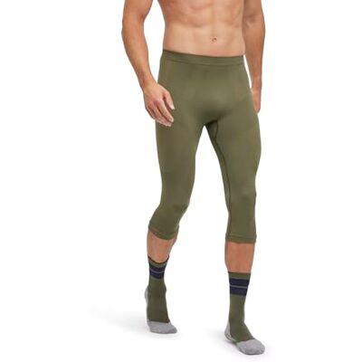 FALKE Herren Baselayer-Hose Warm 3/4 M Ti Funktionsmaterial schnelltrocknend 1 Stück, Grün Herb 7754, S FALKE Herren Baselayer-Hose Warm 3/4 M Ti Funktionsmaterial schnelltrocknend 1 Stück, Grün Herb 7754, S