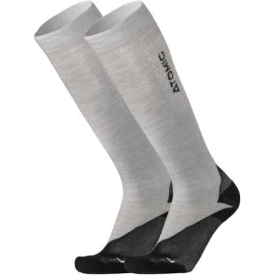 Atomic Compression Ski-Socken in Slate Größe 43-46 Warme Skisocken mit Polsterung Unisex Kompressions-Strümpfe mit nahtloser Zehenbox Skistrümpfe aus Merinowolle, Polyester & Nylon Atomic Compression Ski-Socken in Slate Größe 43-46 Warme Skisocken mit Polsterung Unisex Kompressions-Strümpfe mit nahtloser Zehenbox Skistrümpfe aus Merinowolle, Polyester & Nylon