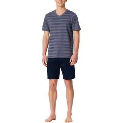Schiesser Herren Schlafanzug kurz V-Ausschnitt Nightwear Set Schiesser Herren Schlafanzug kurz V-Ausschnitt Nightwear Set