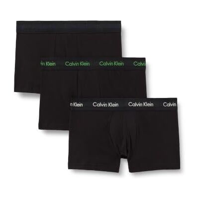 Calvin Herren 3er Pack Boxershorts Low Rise Trunks Unterwäsche, Mehrfarbig (Black Bodies W/Blue Shadow/Supreme), S Calvin Herren 3er Pack Boxershorts Low Rise Trunks Unterwäsche, Mehrfarbig (Black Bodies W/Blue Shadow/Supreme), S