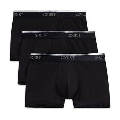 2(X)IST )IST)ist)IST Herren Baumwoll-Stretch No Show Trunk 3er-Pack, Schwarz/Schwarz/Schwarz, Large 2(X)IST )IST)ist)IST Herren Baumwoll-Stretch No Show Trunk 3er-Pack, Schwarz/Schwarz/Schwarz, Large