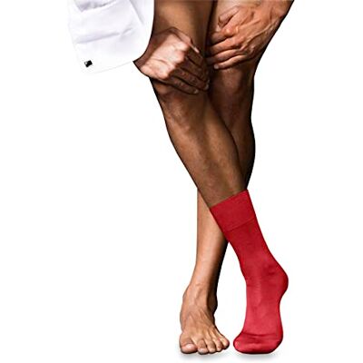 FALKE Herren Socken No. 6 M So Wolle Seide einfarbig 1 Paar, Rot Cardinal 8156, 45-46 FALKE Herren Socken No. 6 M So Wolle Seide einfarbig 1 Paar, Rot Cardinal 8156, 45-46