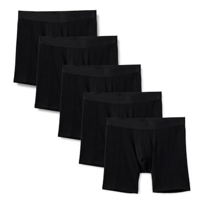 Amazon Herren Boxershorts aus Baumwolljersey, 5er Pack Amazon Herren Boxershorts aus Baumwolljersey, 5er Pack