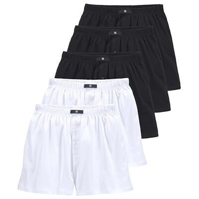 H.I.S Herren Weiter Boxer Baumwoll-Mix, Weich, elastisch & formstabil, Komfortbund, Weiter Schnitt mit Eingriff & Knopfleiste H.I.S Herren Weiter Boxer Baumwoll-Mix, Weich, elastisch & formstabil, Komfortbund, Weiter Schnitt mit Eingriff & Knopfleiste