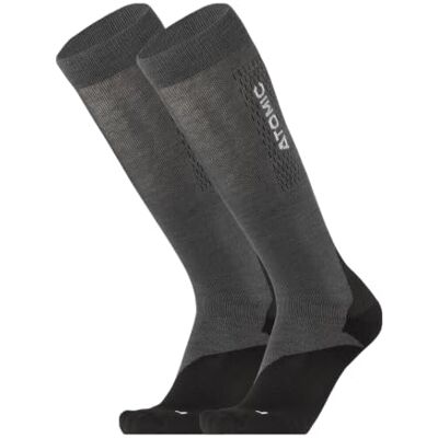 Atomic Compression Ski-Socken in Concrete Größe 39-42 Warme Skisocken mit Polsterung Unisex Kompressions-Strümpfe mit nahtloser Zehenbox Skistrümpfe aus Merinowolle, Polyester & Nylon Atomic Compression Ski-Socken in Concrete Größe 39-42 Warme Skisocken mit Polsterung Unisex Kompressions-Strümpfe mit nahtloser Zehenbox Skistrümpfe aus Merinowolle, Polyester & Nylon