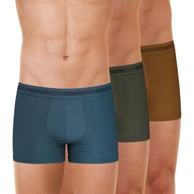 Athena Herren Easy Recycle Lc59 Unterwäsche, Blau/Khaki/Karamell, L Athena Herren Easy Recycle Lc59 Unterwäsche, Blau/Khaki/Karamell, L