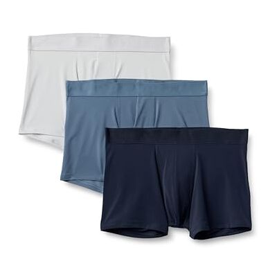 Amazon Herren Boxershorts aus Mikrofaser, Unterwäsche, 3er-Pack, Blau/Hellgrau/Marineblau Blau, M Amazon Herren Boxershorts aus Mikrofaser, Unterwäsche, 3er-Pack, Blau/Hellgrau/Marineblau Blau, M