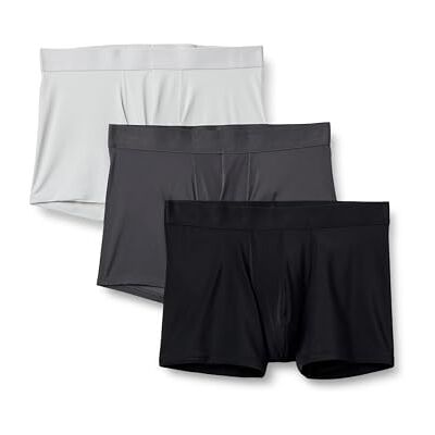 Amazon Herren Boxershorts aus Mikrofaser, Unterwäsche, 3er-Pack, Dunkelgrau Grau/Hellgrau/Schwarz, XL Amazon Herren Boxershorts aus Mikrofaser, Unterwäsche, 3er-Pack, Dunkelgrau Grau/Hellgrau/Schwarz, XL