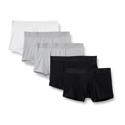 Amazon Herren Boxershorts aus Baumwolljersey, 5er Pack Amazon Herren Boxershorts aus Baumwolljersey, 5er Pack