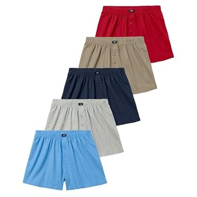 H.I.S Herren Weiter Boxer Baumwoll-Mix, Weich, elastisch & formstabil, Komfortbund, Weiter Schnitt mit Eingriff & Knopfleiste H.I.S Herren Weiter Boxer Baumwoll-Mix, Weich, elastisch & formstabil, Komfortbund, Weiter Schnitt mit Eingriff & Knopfleiste