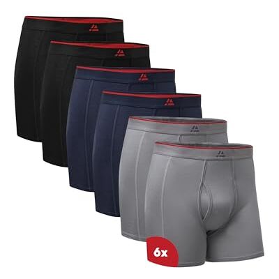 DANISH ENDURANCE Bambus Boxershorts Herren, Mit Eingriff, 3er & 6er Pack Bambus Boxershorts mit Eingriff, Geruchshemmend & Atmungsaktiv, Scheuerfrei, für Alltag, Arbeit & Reisen DANISH ENDURANCE Bambus Boxershorts Herren, Mit Eingriff, 3er & 6er Pack Bambus Boxershorts mit Eingriff, Geruchshemmend & Atmungsaktiv, Scheuerfrei, für Alltag, Arbeit & Reisen