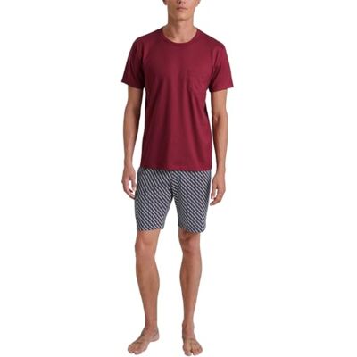 CALIDA Relax Imprint Kurz-Pyjama Herren Mars red 56 CALIDA Relax Imprint Kurz-Pyjama Herren Mars red 56