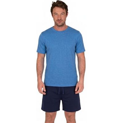 Light & Shade Herren Loungewear Set Baumwolle – Pyjama Set mit T Shirt & Shorts, Nachtwäsche Sommer Leicht Atmungsaktiv mit Kordelzug Freizeit Schlafanzug (Blau, XXL) Light & Shade Herren Loungewear Set Baumwolle – Pyjama Set mit T Shirt & Shorts, Nachtwäsche Sommer Leicht Atmungsaktiv mit Kordelzug Freizeit Schlafanzug (Blau, XXL)