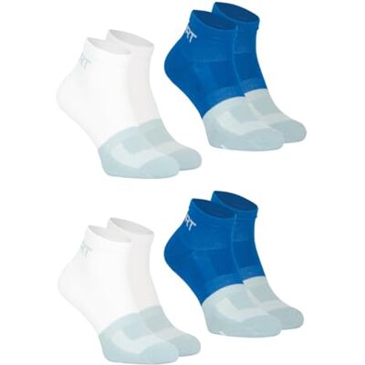 Athena Sport Fresh, 4 Stück Quarter, Herren-Socken, weiß/blau, 43-46 Athena Sport Fresh, 4 Stück Quarter, Herren-Socken, weiß/blau, 43-46
