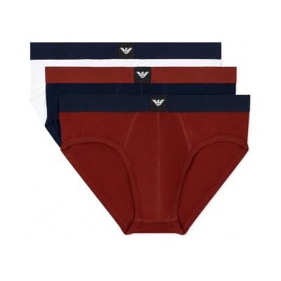 Giorgio Armani Men's Essential LOGOLABEL 3-Pack Brief White M Giorgio Armani Men's Essential LOGOLABEL 3-Pack Brief White M