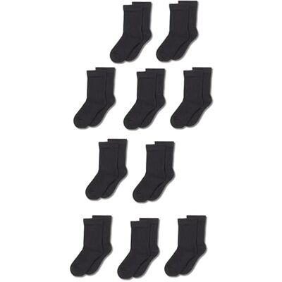 Amazon Big Boy's 10-Pack Cotton Crew Sock Sockshosiery, Black, 8 to 11 Amazon Big Boy's 10-Pack Cotton Crew Sock Sockshosiery, Black, 8 to 11