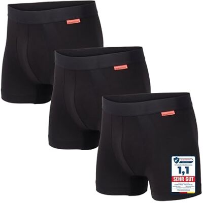 Undiemeister Modal Boxershorts Herren Bio-Baumwolle Atmungsaktive Unterhosen Männer, maximal nahtlos ohne kratzendes Etikett, temperaturregulierend, TENCEL Unterwäsche Undiemeister Modal Boxershorts Herren Bio-Baumwolle Atmungsaktive Unterhosen Männer, maximal nahtlos ohne kratzendes Etikett, temperaturregulierend, TENCEL Unterwäsche