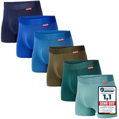 Undiemeister Modal Boxershorts Herren Bio-Baumwolle Atmungsaktive Unterhosen Männer, maximal nahtlos ohne kratzendes Etikett, temperaturregulierend, TENCEL Unterwäsche Undiemeister Modal Boxershorts Herren Bio-Baumwolle Atmungsaktive Unterhosen Männer, maximal nahtlos ohne kratzendes Etikett, temperaturregulierend, TENCEL Unterwäsche
