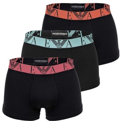 Giorgio Armani Herren 3er-Pack Trunk, Schwarz/Schwarz/Schwarz, M Giorgio Armani Herren 3er-Pack Trunk, Schwarz/Schwarz/Schwarz, M