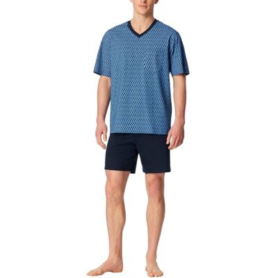 Schiesser Herren Schlafanzug kurz V-Ausschnitt Nightwear Set Schiesser Herren Schlafanzug kurz V-Ausschnitt Nightwear Set