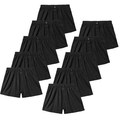 H.I.S Herren Weiter Boxer Baumwoll-Mix, Weich, elastisch & formstabil, Komfortbund, Weiter Schnitt mit Eingriff & Knopfleiste H.I.S Herren Weiter Boxer Baumwoll-Mix, Weich, elastisch & formstabil, Komfortbund, Weiter Schnitt mit Eingriff & Knopfleiste