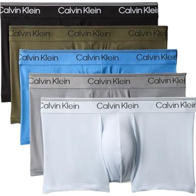 Calvin Herren Trunks, Schwarz/Poseidon Blue/Olive Night/Con, M Calvin Herren Trunks, Schwarz/Poseidon Blue/Olive Night/Con, M